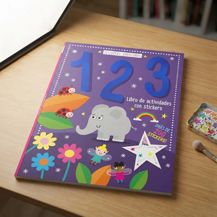 Libro De Actividades 1 2 3 con Stickers Lexus Para Niños