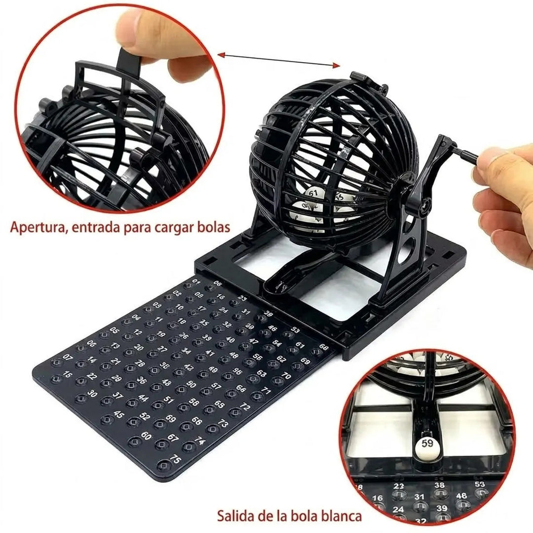 Juego de Mesa Bingo Clásico con Balotera Para Niños Familiar