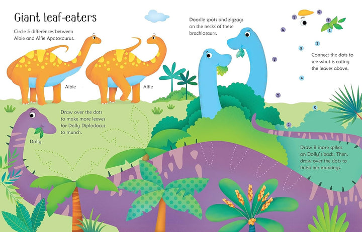 Libro Educativo actividades Dinosaurios Reutilizable Para Niños
