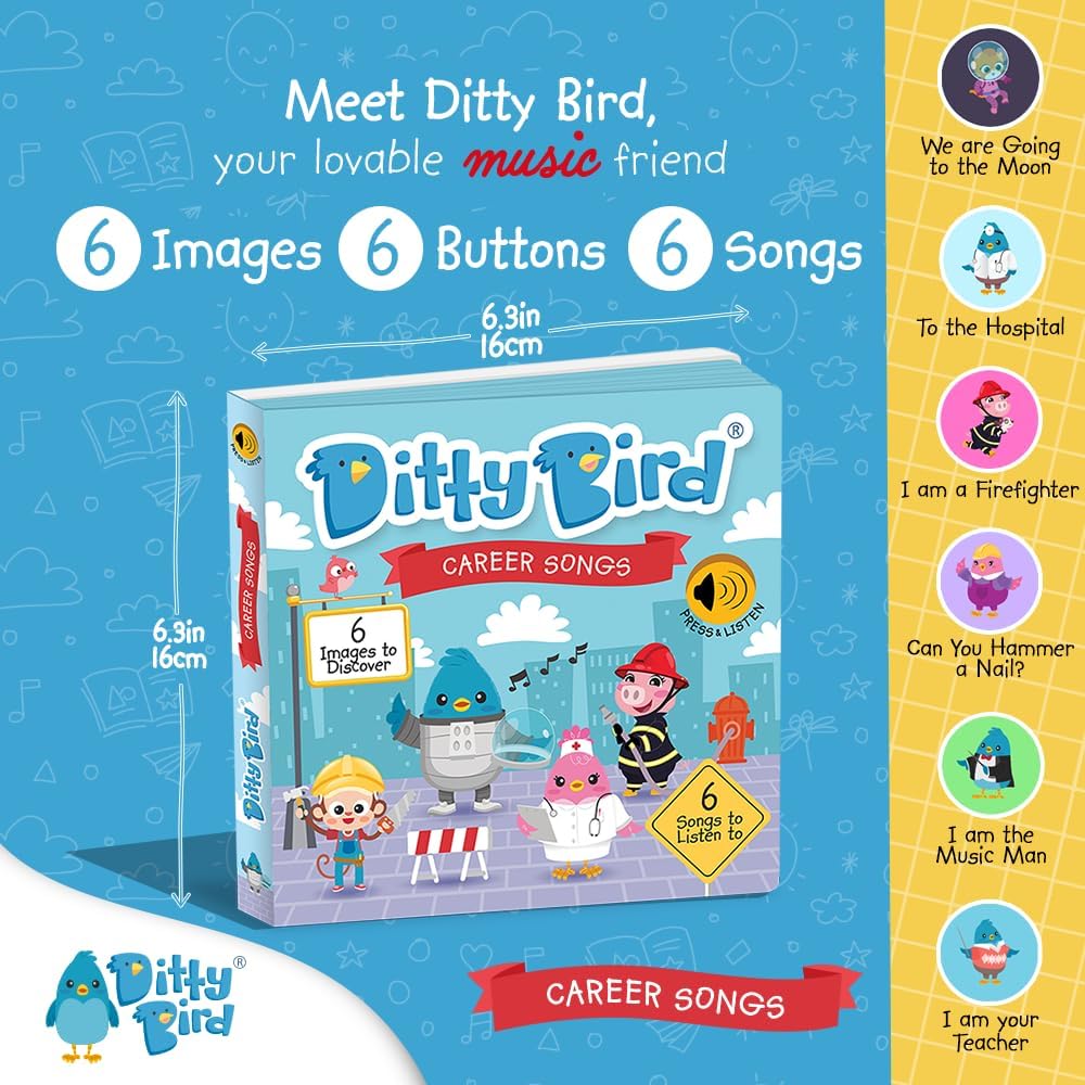 Libro Interactivo Musical Ditty Bird cuando sea mayor Niños