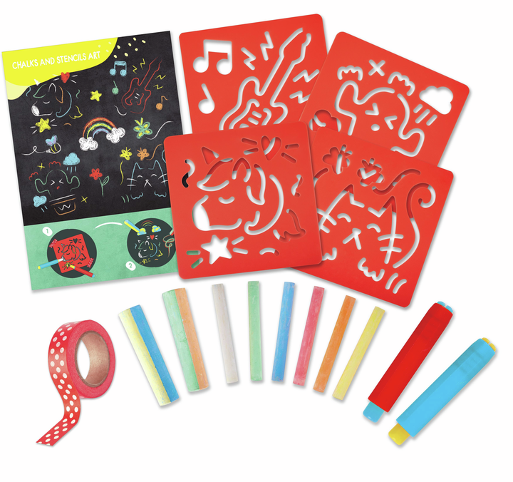 Juego de Tizas y Plantillas para Motricidad Fina Hape Para Niños
