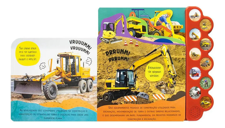 Libro de Sonidos Grandes Máquinas en la Obra Lexus Para Niños