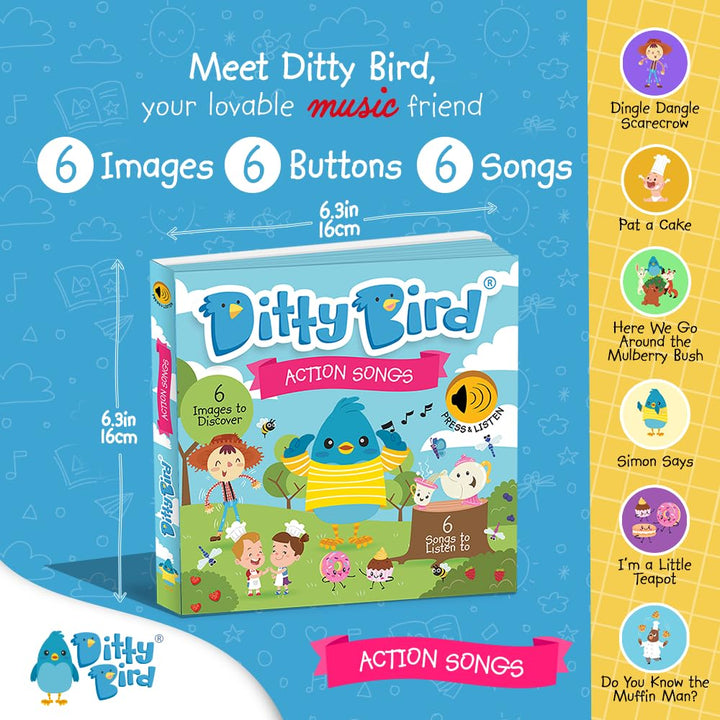 Libros Musical Interactivo Canciones de acción Para Niños