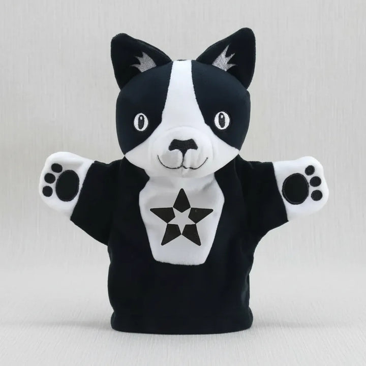 Juguete Títere Gato Contraste Blanco y Negro Para Bebés