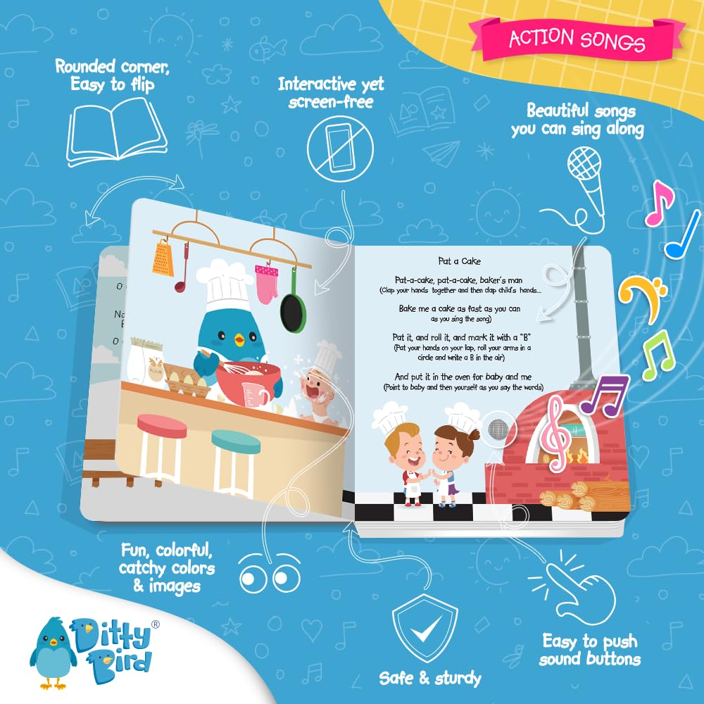 Libros Musical Interactivo Canciones de acción Para Niños