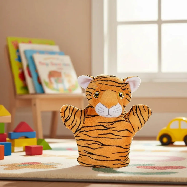 Títere Educativo Interactivo Estimulación Tigre Para Niños