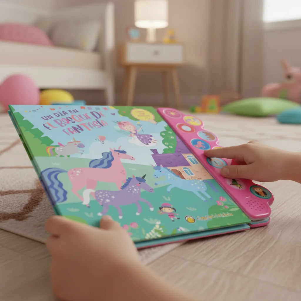 Libro con Sonidos Un Día en el Bosque de Fantasía Para Niños