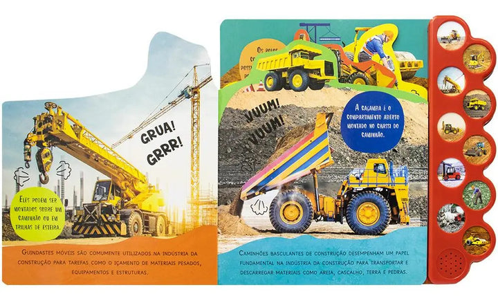 Libro de Sonidos Grandes Máquinas en la Obra Lexus Para Niños