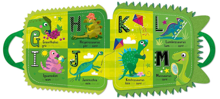 Libro Mochila Educativa Dinosaurio ABC Para Niños