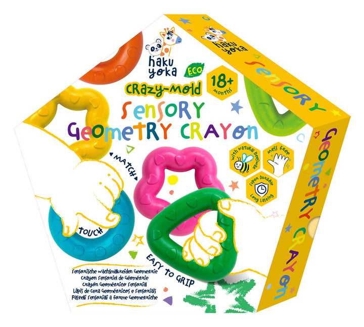 Crayones de Cera Geométricos 6 Piezas Para Niños