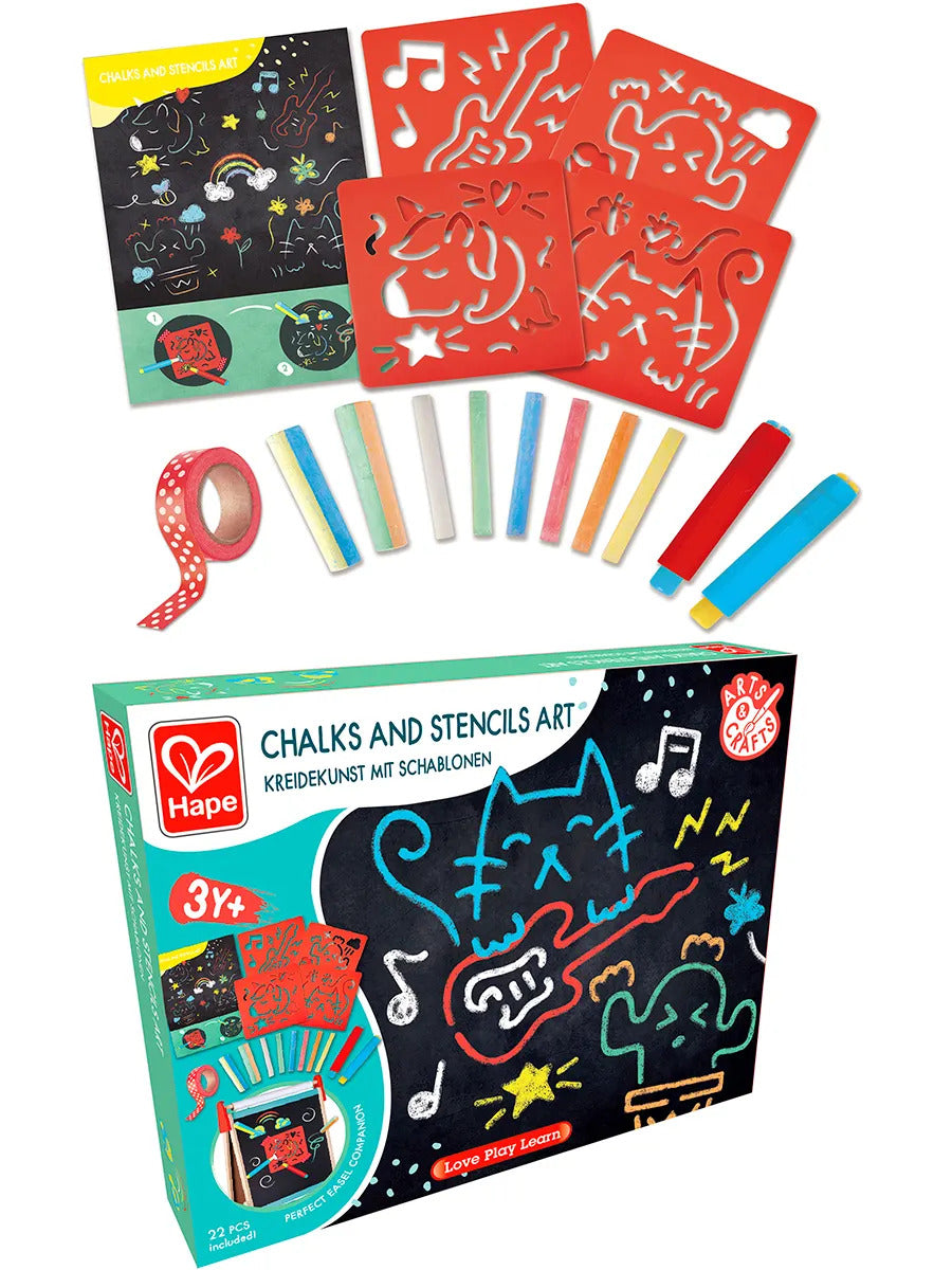 Juego de Tizas y Plantillas para Motricidad Fina Hape Para Niños