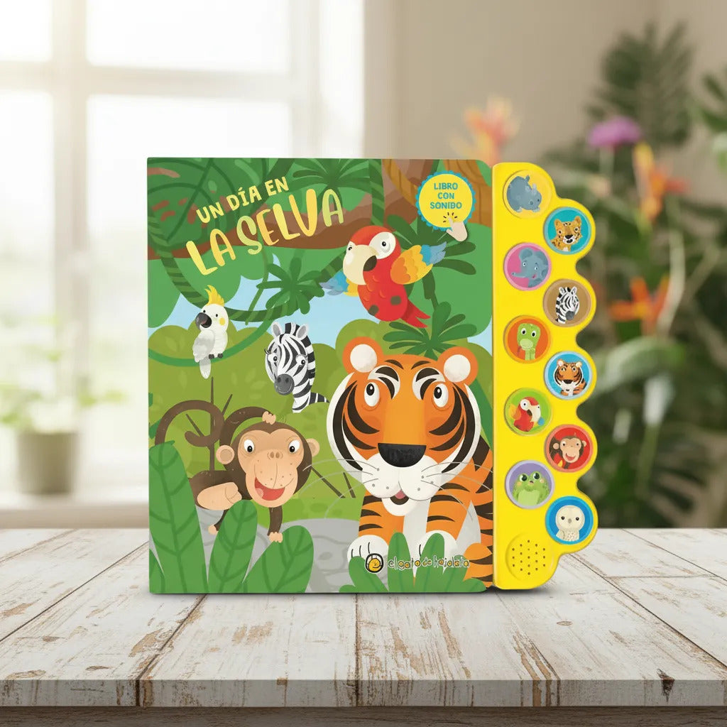 Libro con Sonidos Un Día en la Selva Para Niños