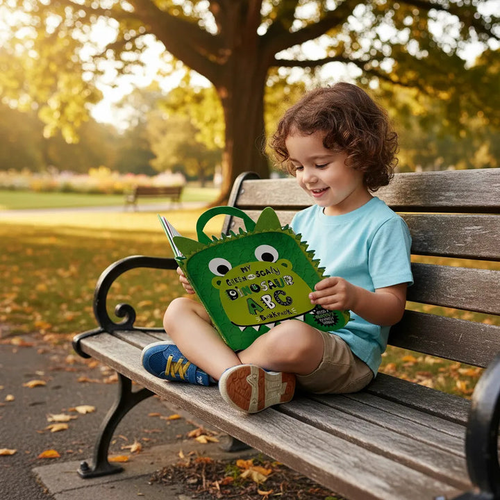 Libro Mochila Educativa Dinosaurio ABC Para Niños