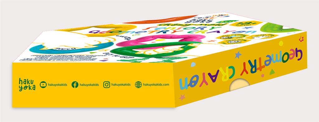 Crayones de Cera Geométricos 6 Piezas Para Niños
