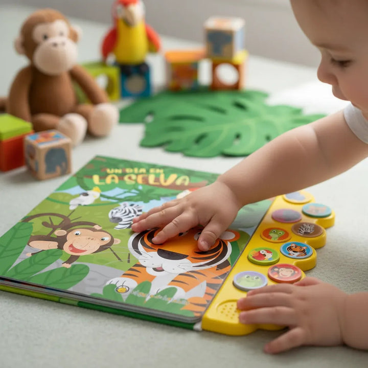 Libro con Sonidos Un Día en la Selva Para Niños