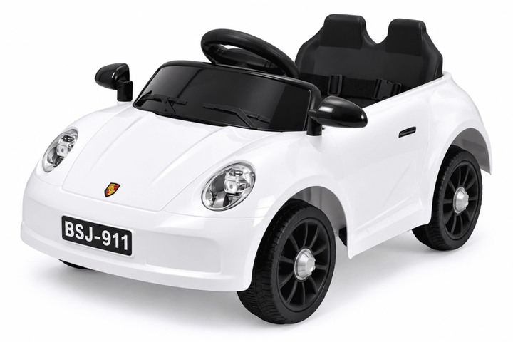 Carro Montable Tipo Porsche Sonidos Y Luces Blanco Niños