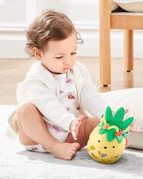 Juguete Estimulación Sonajero de Piña para Bebés