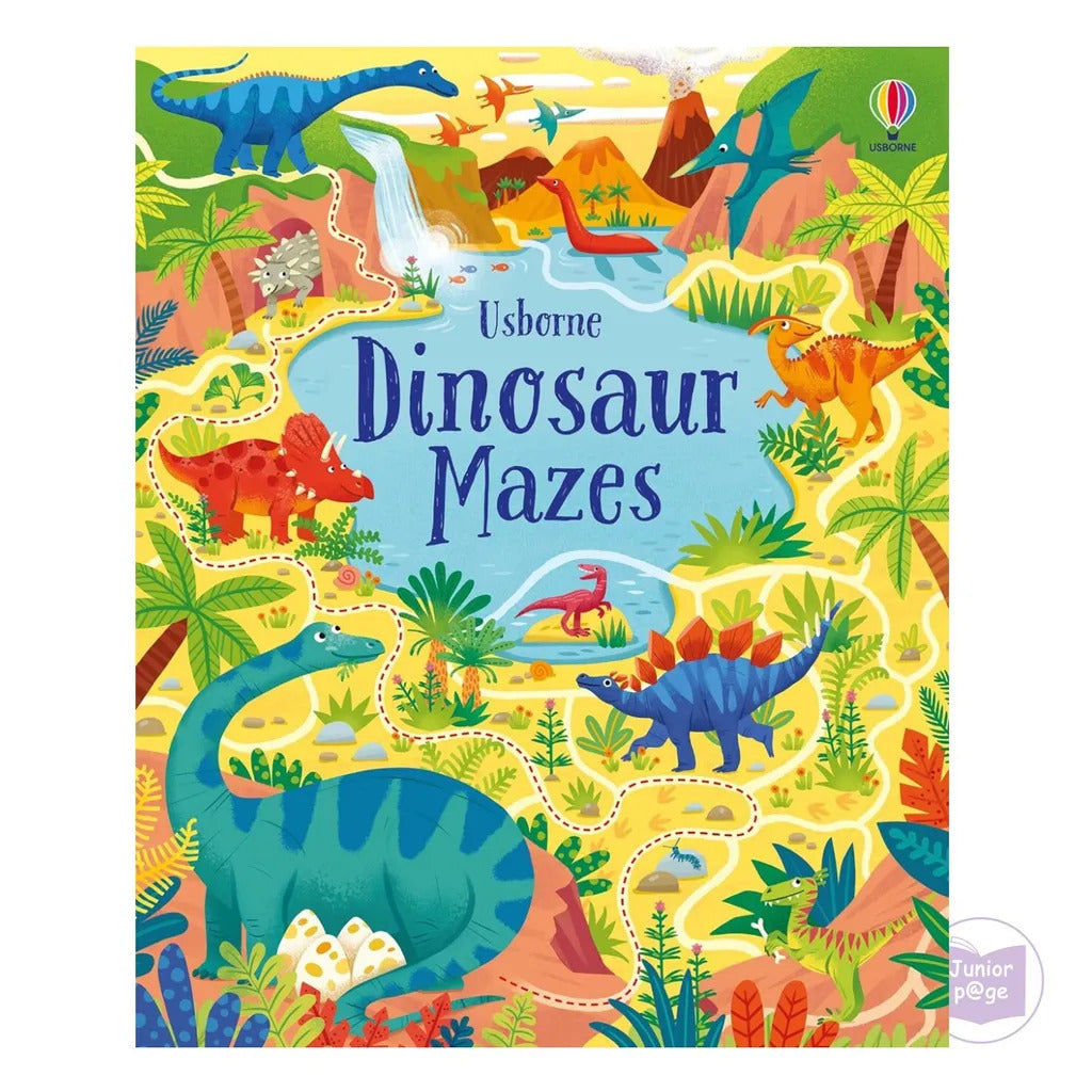 Libro de Laberintos Educativo Dinosaur Mazes Para Niños