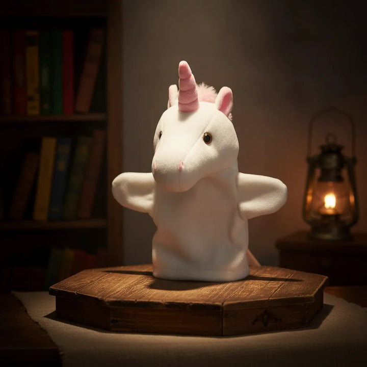 Títere Didáctico De Peluche Unicornio Para Niños