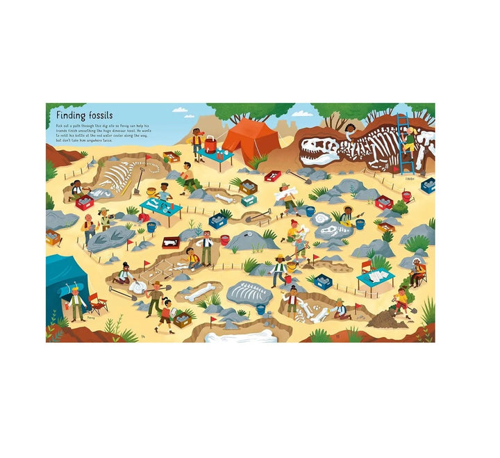 Libro de Laberintos Educativo Dinosaur Mazes Para Niños