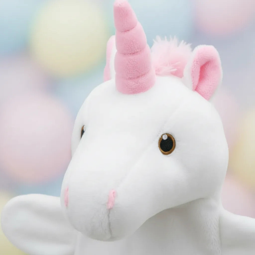 Títere Didáctico De Peluche Unicornio Para Niños