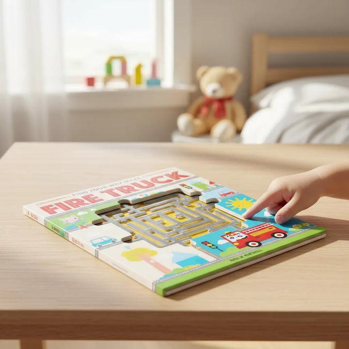 Libro Didáctico Bomberos Laberinto Para Niños