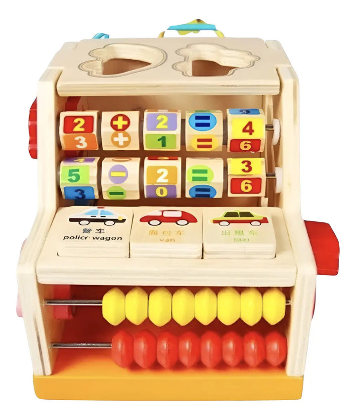 Juguete Carro Sensorial en Madera Montessori Para Niños