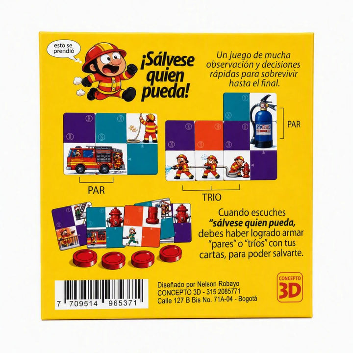 Juego de Mesa Sálvese Quien Pueda Para Niños