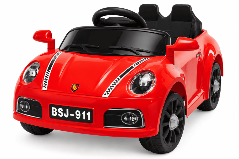 Carro Montable Tipo Porsche Sonidos Y Luces Rojo Niños