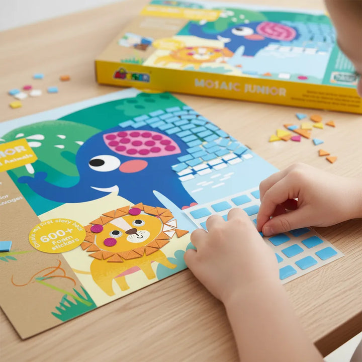 Set De Arte y Manualidades Mosaico Con Stickers Animales