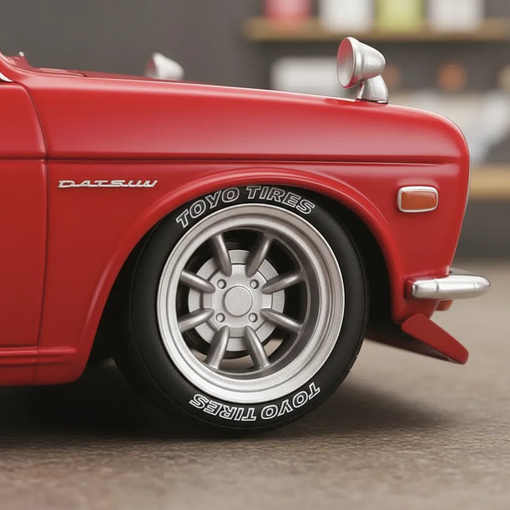 Carro A Escala 1/24 1971 Datsun 510 Rojo Para Armar