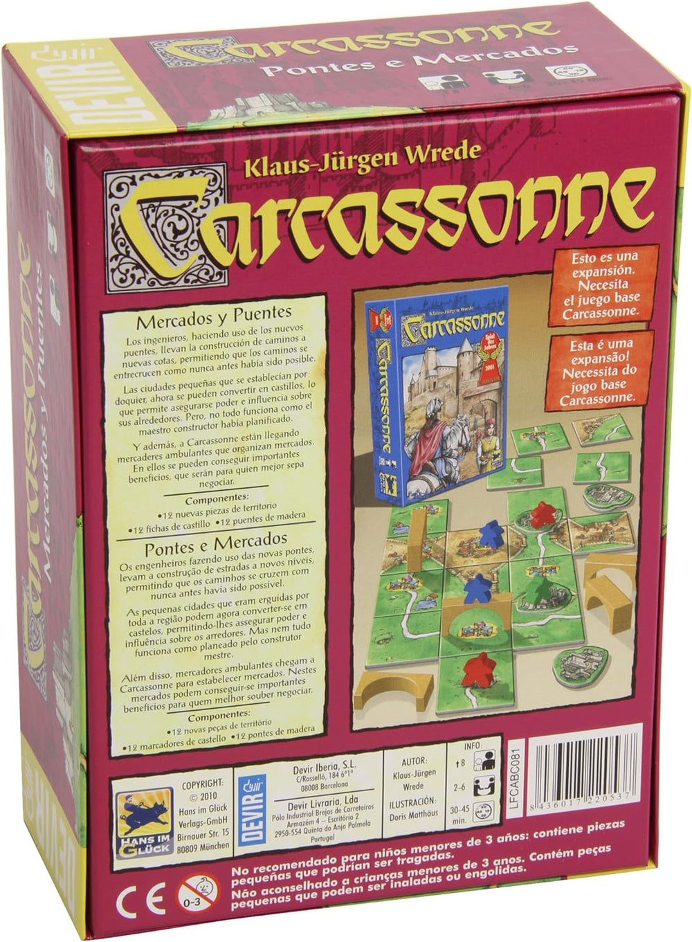 Juego  Carcassonne Mercados Y Puentes Expansión