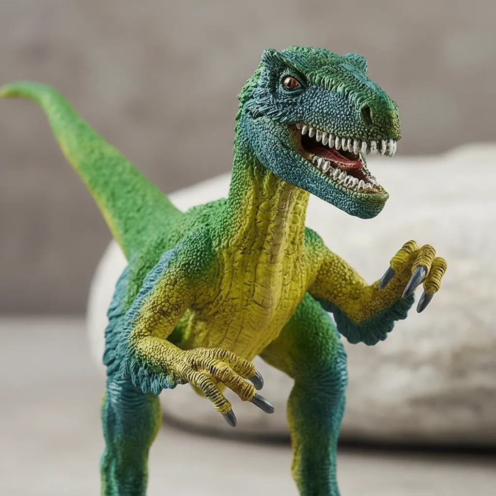 Figura Dinosaurios Velociraptor Pintado A Mano