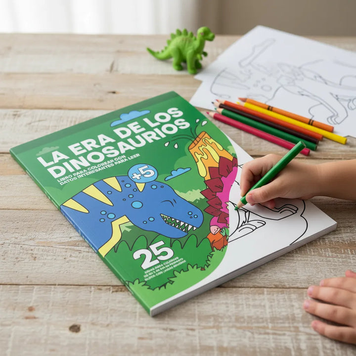 Libro Para Colorear Era Dinosaurios Para Niños