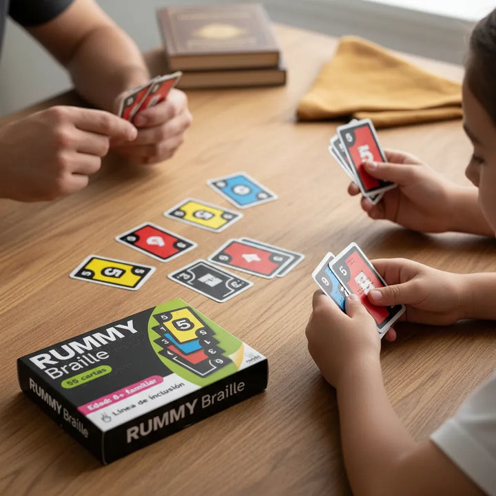 Juego De Cartas Rummy Braille Para Niños
