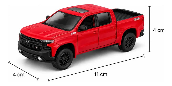 Carros Coleccionable 1/36 Chevrolet Silverado Z71 Rojo