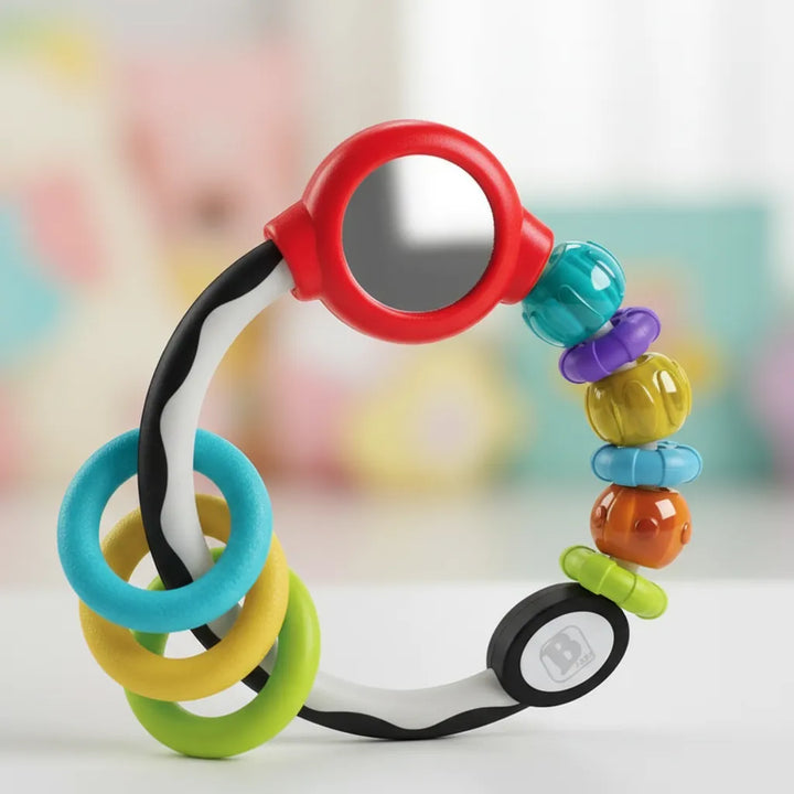 Juguete Sonajero Sensorial Espejo Y Aros Bebés