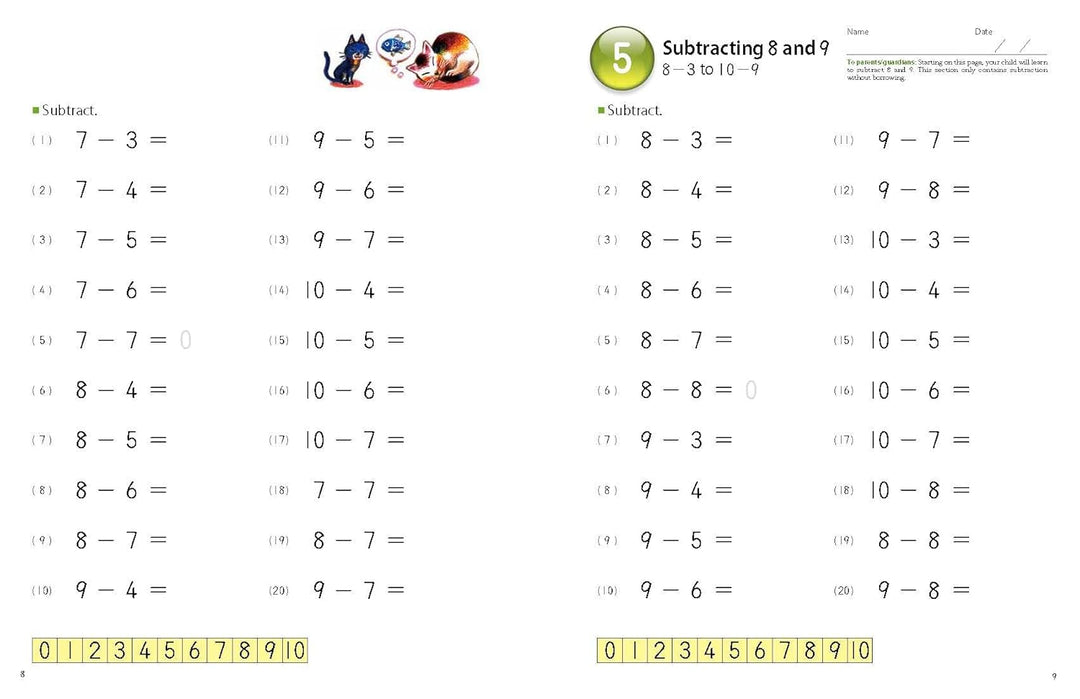 Libro Kumon Mi Libro De Restas Simples Para Niños