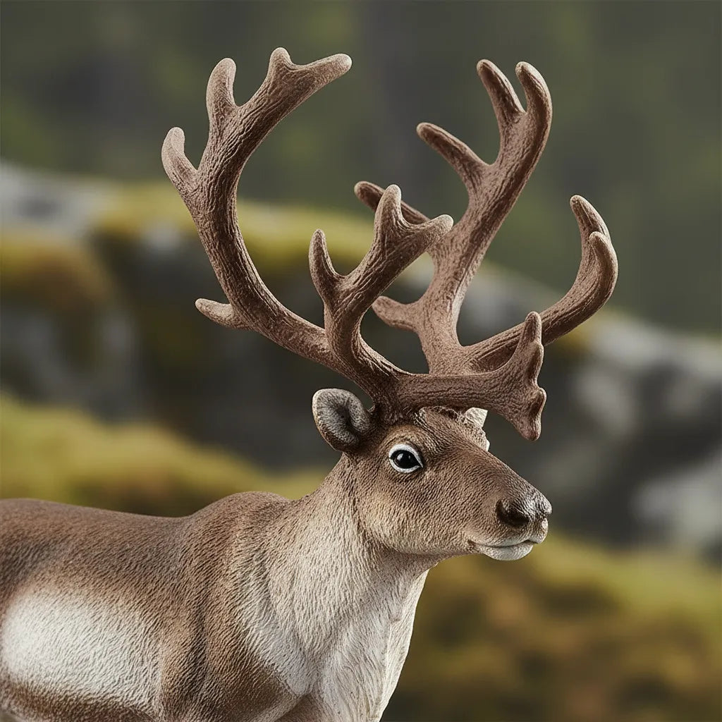 Figuras Animales Reno Pintada A Mano Schleich