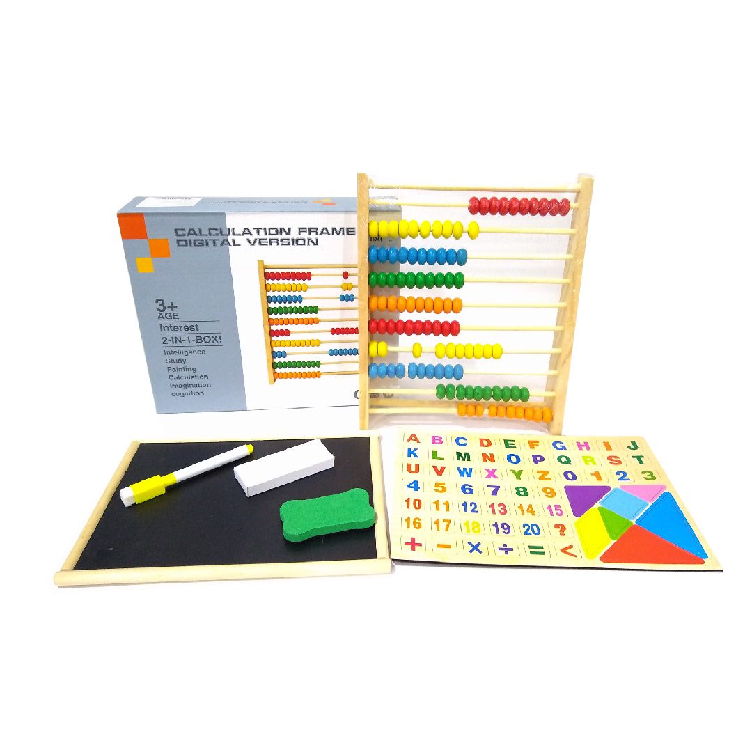 Juego De Mesa Ábaco Magnético En Madera 2 En 1 Para Niños