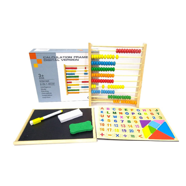 Juego De Mesa Ábaco Magnético En Madera 2 En 1 Para Niños