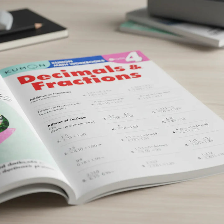 Libro Kumon Decimales Y Fracciones Grado Cuarto En Ingles
