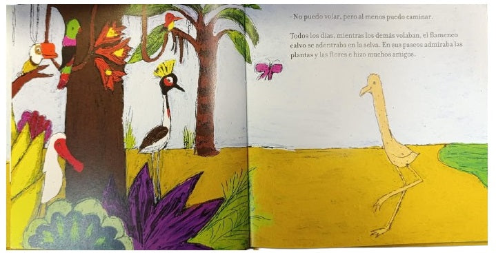 Libro El Flamenco Calvo Amalia Low Para Niños