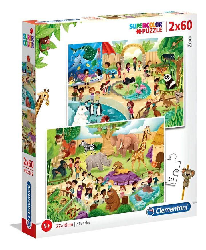 Rompecabezas Para Niños 2 En 1 Explorando El Zoológico