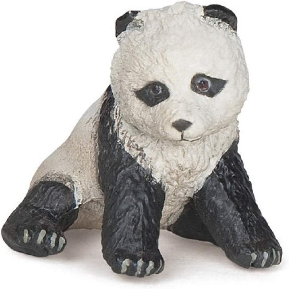 Figura Cría Panda Sentado Pintada A Mano Papo