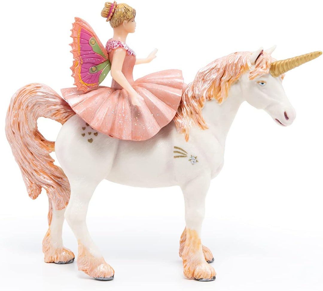Figura Coleccionable Hada Sobre Unicornio Para Niños