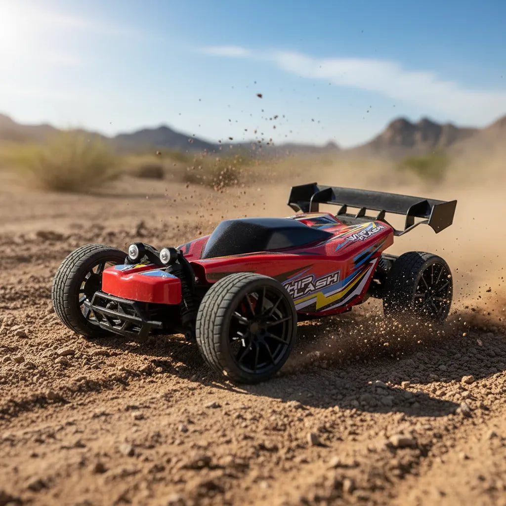 Carro A Control Whip Flash Buggy Rojo Para Niños Y Adultos