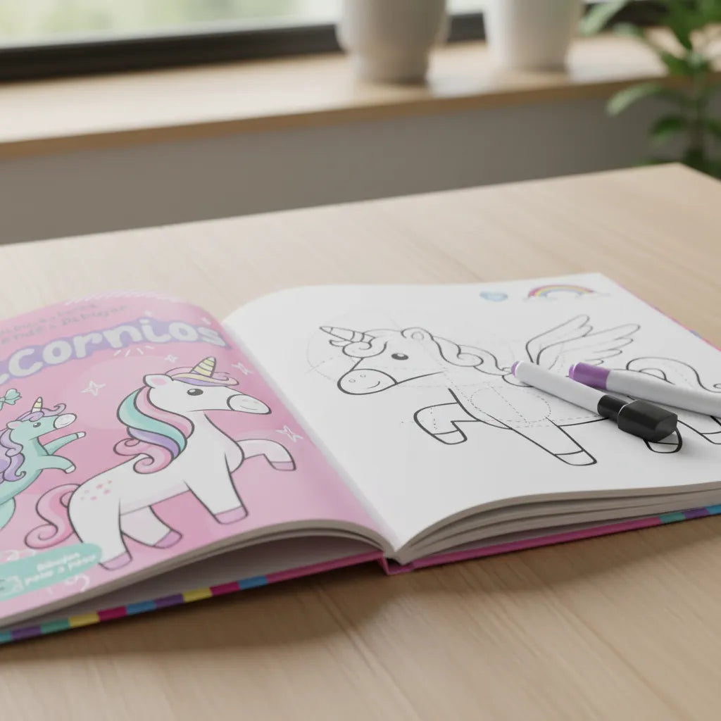 Libro Borrable Aprende A Dibujar Unicornios Para Niños