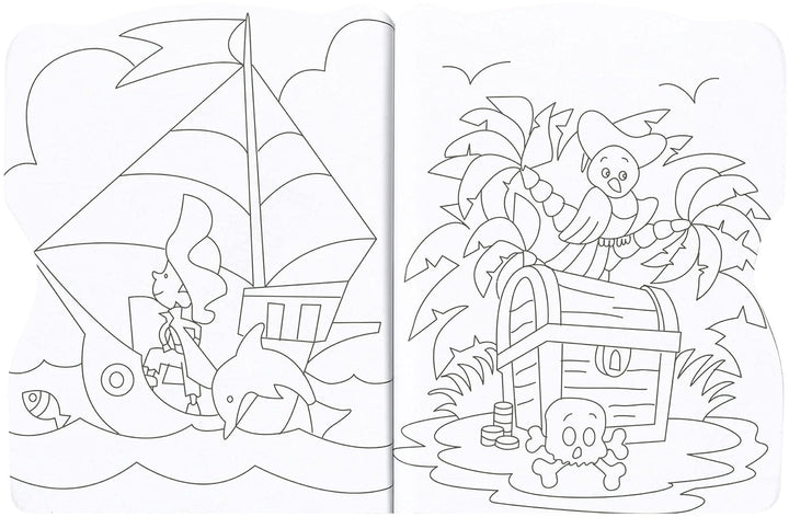 Libro Para Colorear Los Piratas Con Stickers Para Niños