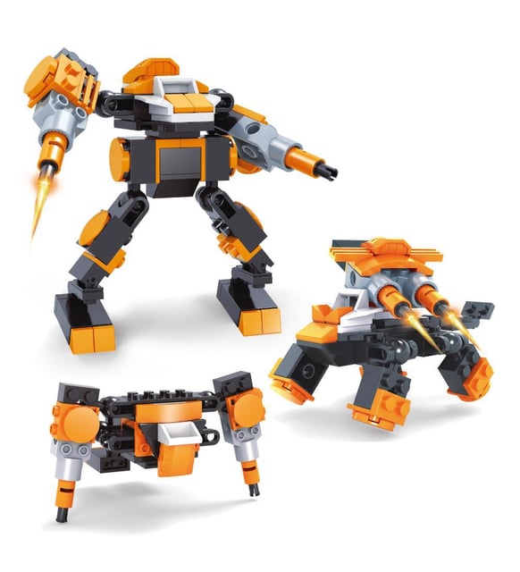 Juego Bloques Robot Titan2 En 1 Para Niños